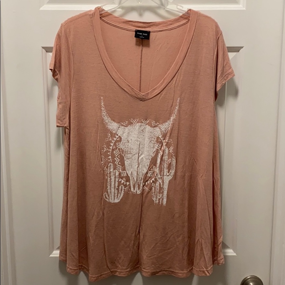 NWOT Blank Paige bull skull top